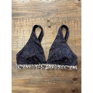 Athleta Aqualuxe Batik Bikini Top Navy Size XS